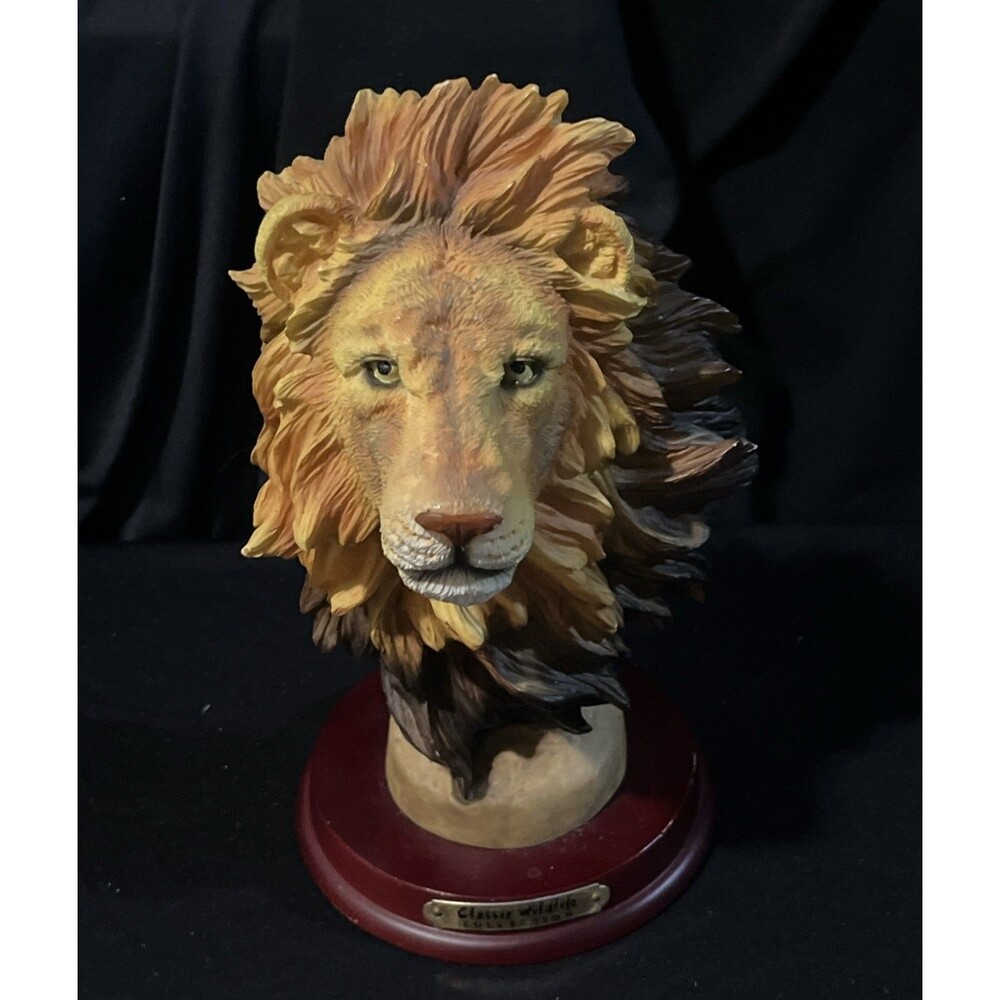 CLASSIC WILDLIFE COLLECTION 8" 3 Wolf Head Resin Statue Sculpture